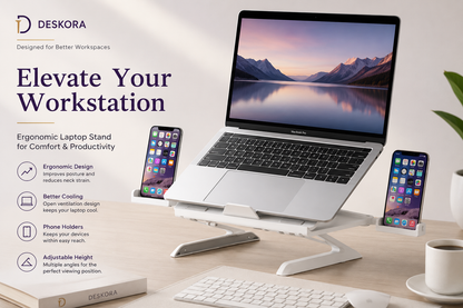 Adjustable Aluminum Laptop Stand | Deskora